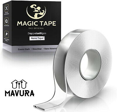 Magic Tape™ Premium Nano Klebeband Doppelseitig Ultra Stark Kleber Waschbar